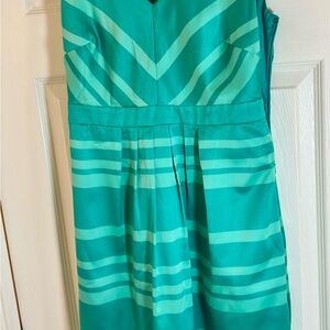 Merona Teal Striped Midi Dress